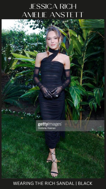 AMELIE ANSTETT WEARING THE RICH SANDAL BLACK