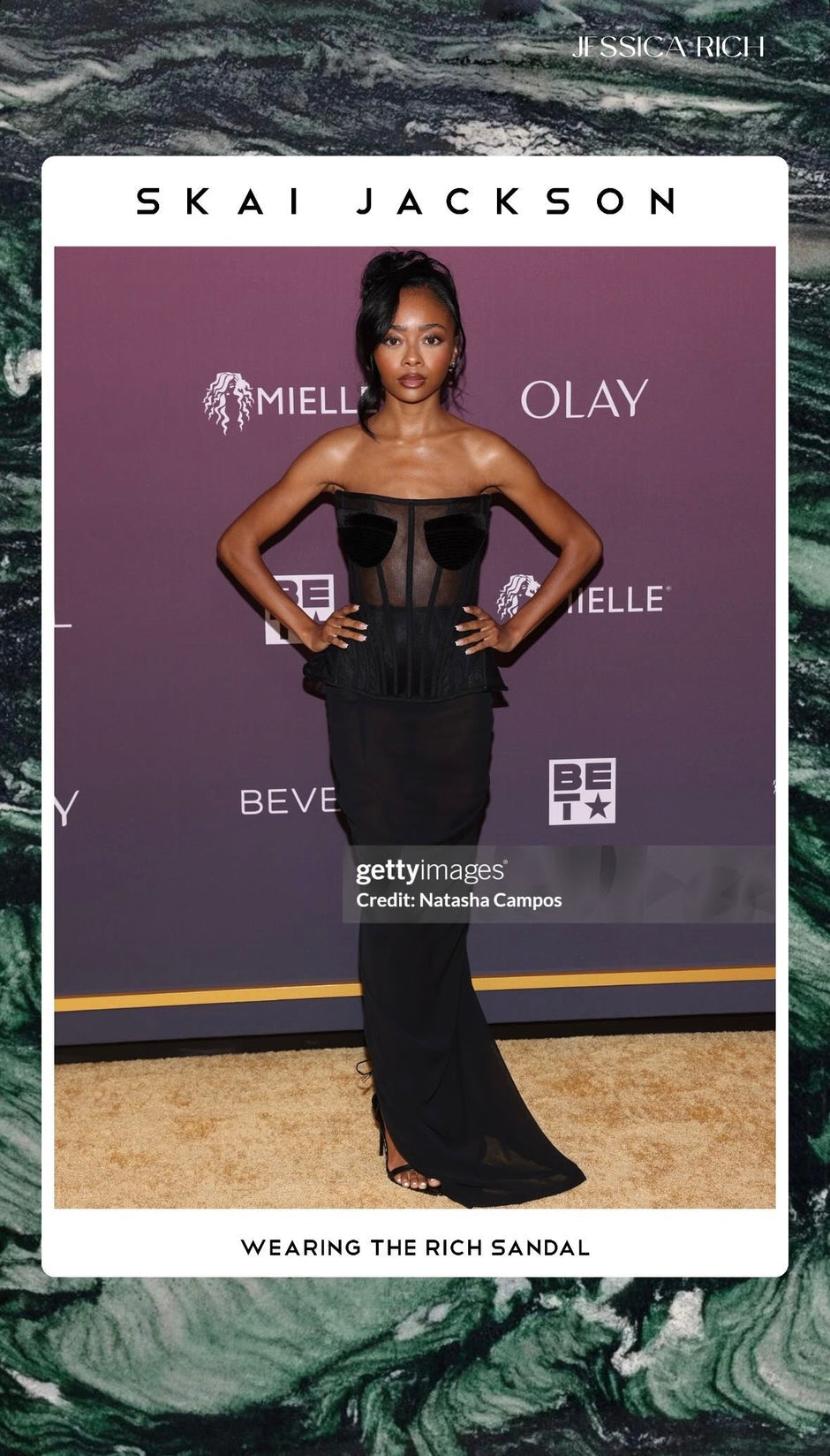 SKAI JACKSON WEARING THE RICH SANDAL