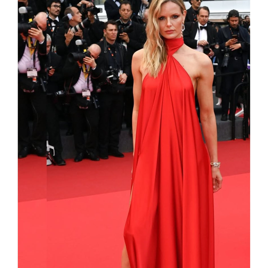 MARLIJN HOEK WEARING LUXE SANDAL SILVER