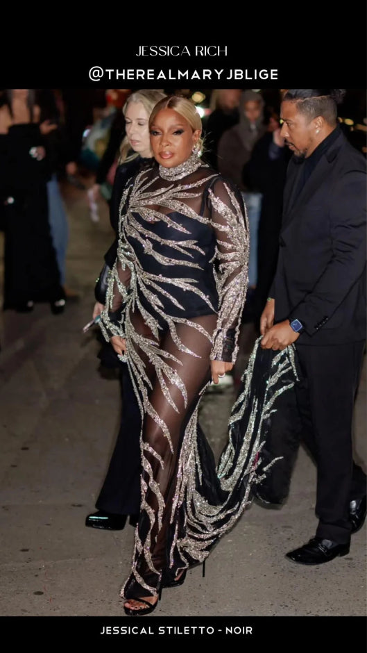 MARY J. BLIGE WEARING JESSICA STILETTO - NOIR
