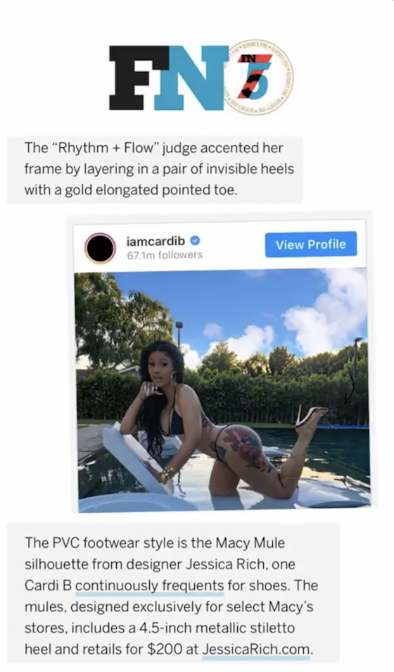 JESSICA RICH FEATURED IN FOOTWEAR NEWS