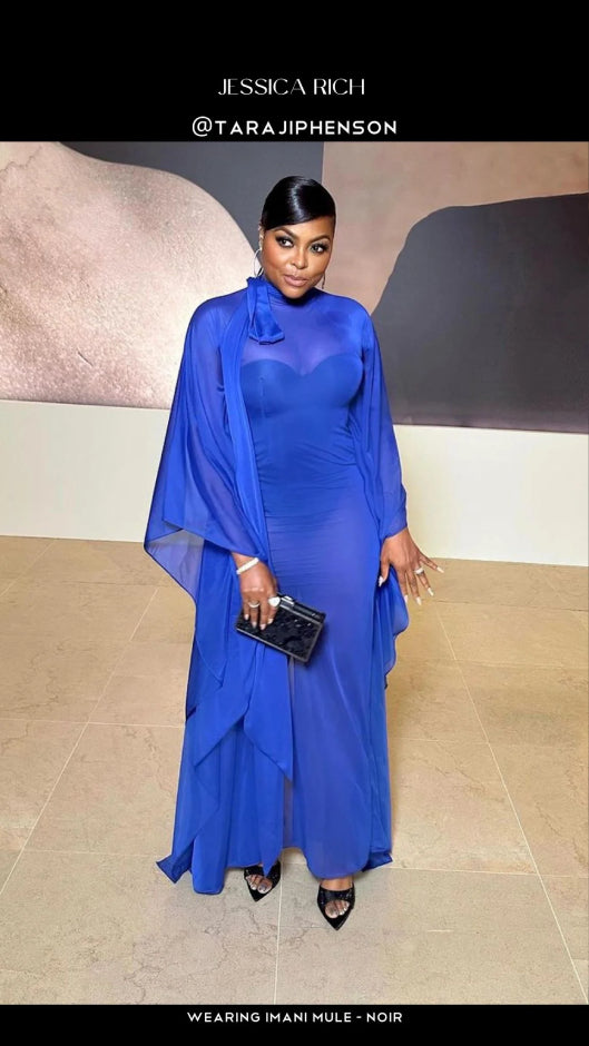 TARAJI P. HENSON WEARING THE IMANI MULE - NOIR