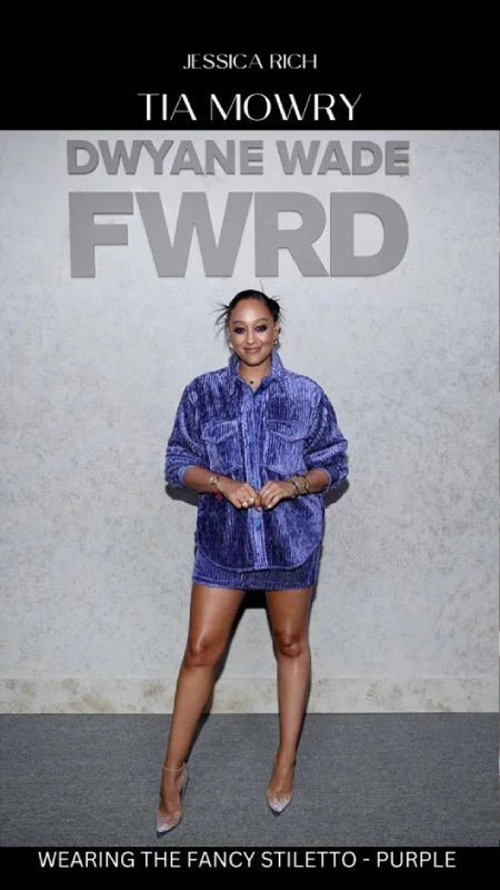 TIA MOWRY WEARING THE FANCY STILETTO - PURPLE
