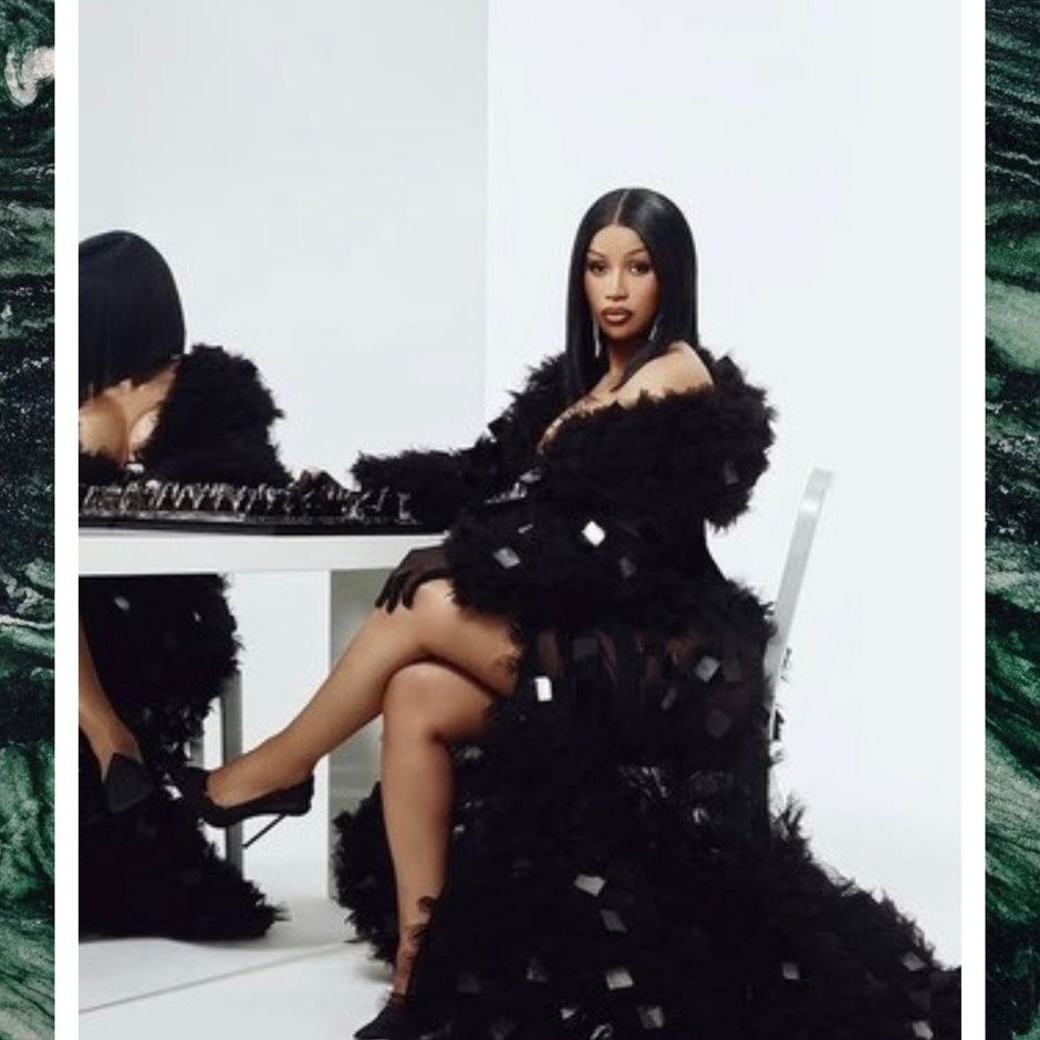 CARDI B WEARING THE MESH STILETTO