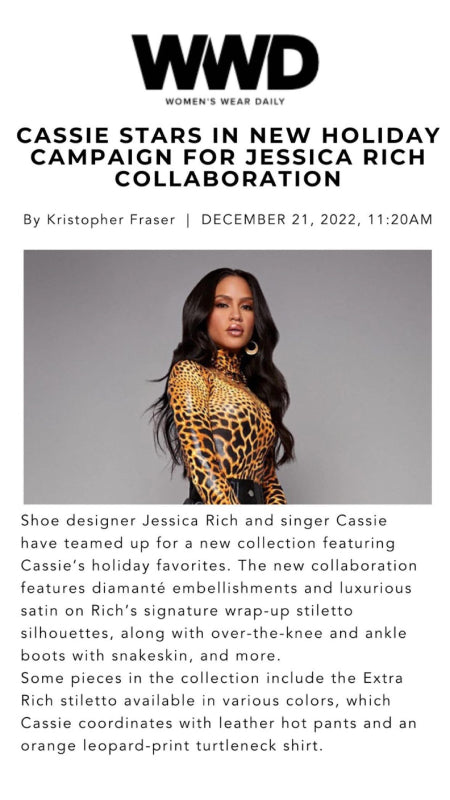 JESSICA RICH FEATURED IN WWD WITH SINGER CASSIE