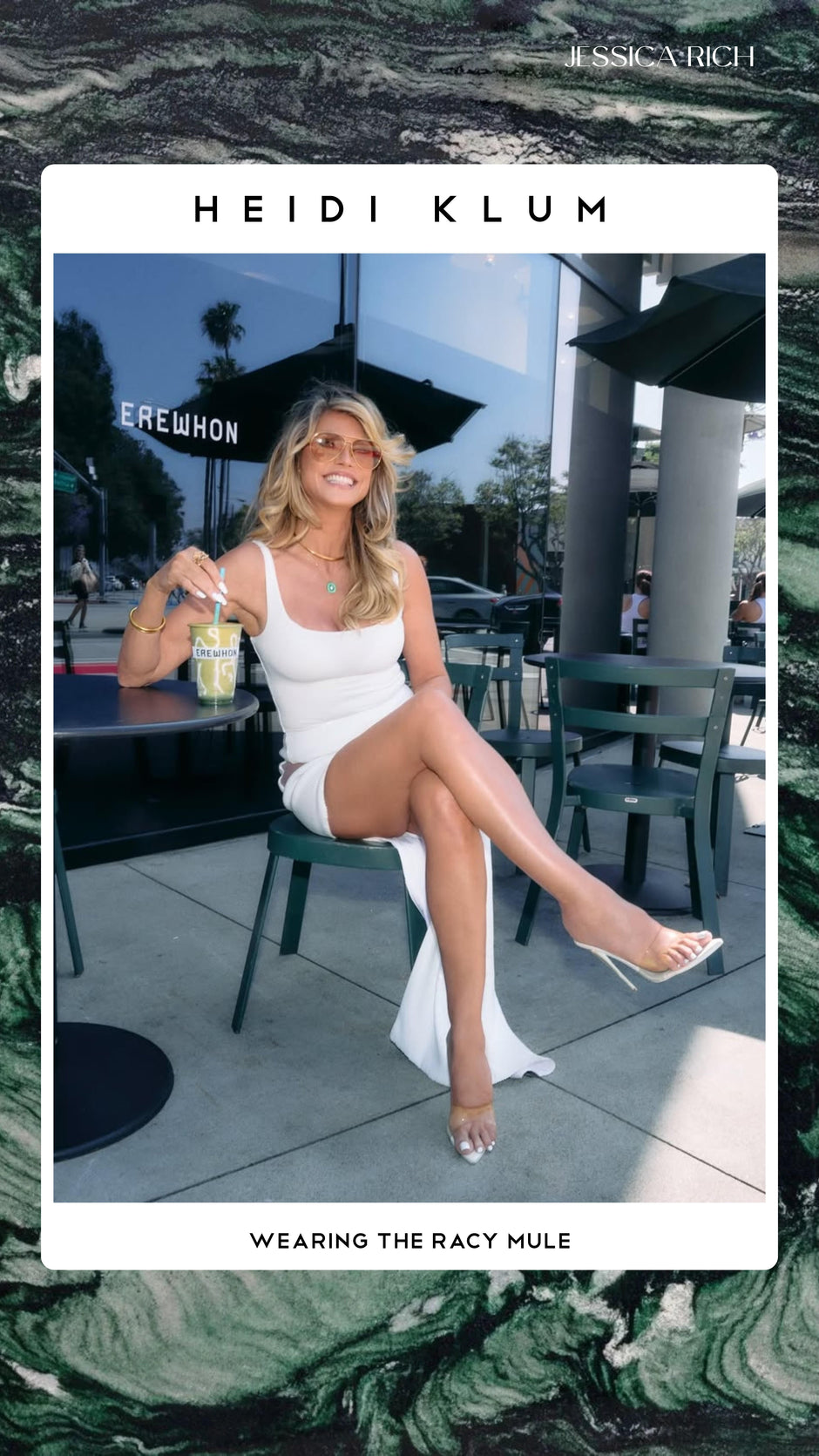 HEIDI KLUM WEARING THE RACY MULE