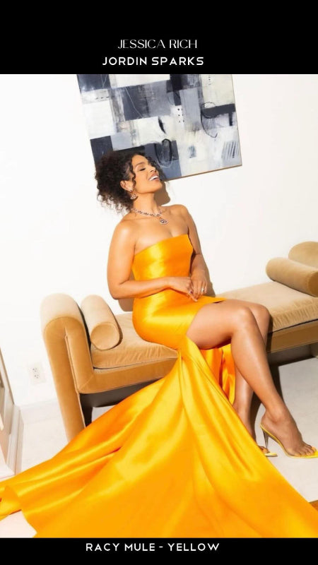 JORDIN SPARKS WEARING RACY MULE - YELLOW