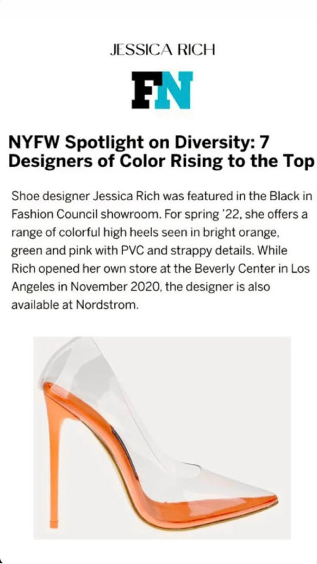 JESSICA RICH FEATURED IN FOOTWEAR NEWS