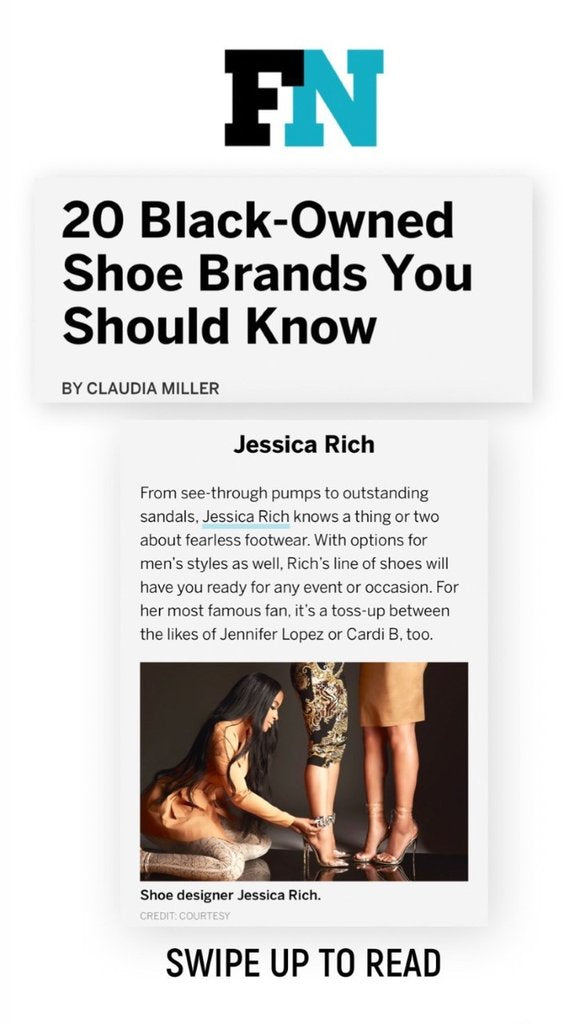 JESSICA RICH " TOP 20 AFRICAN AMERICAN BRAND " SAYS FOOTWEAR NEWS