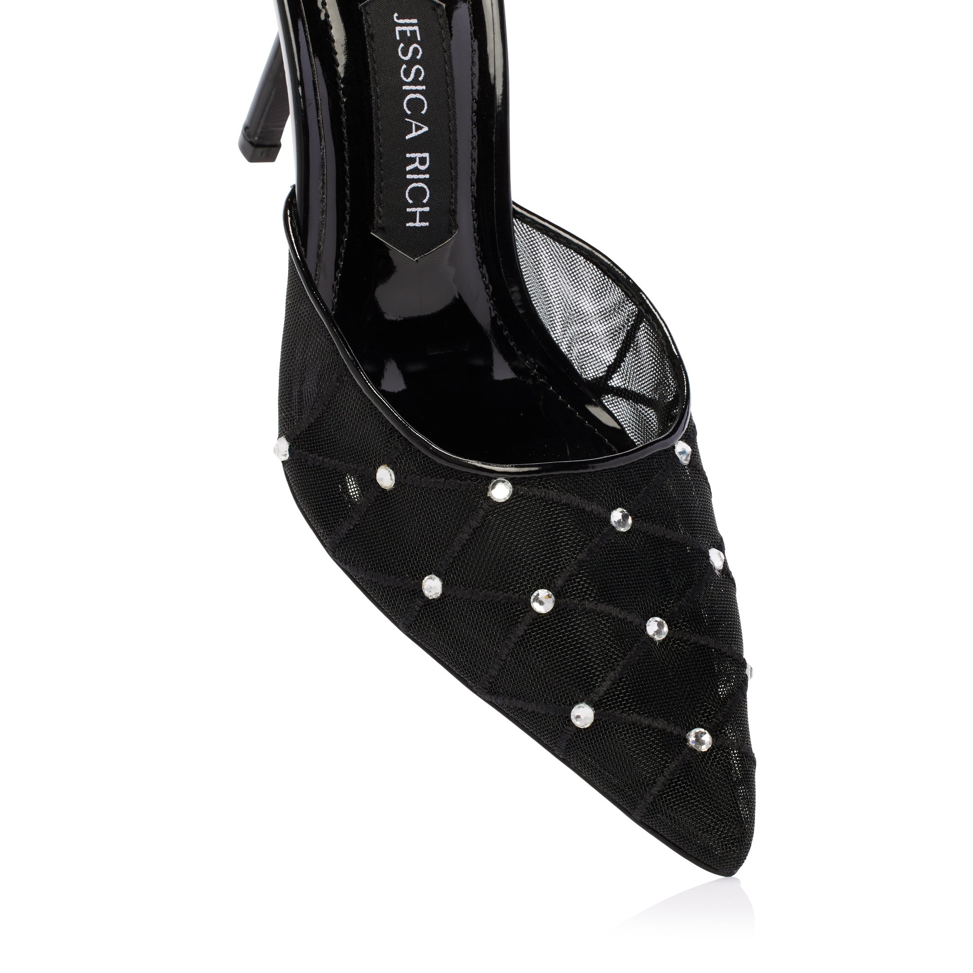 AMORA MESH SLINGBACK 90 MM | NOIR