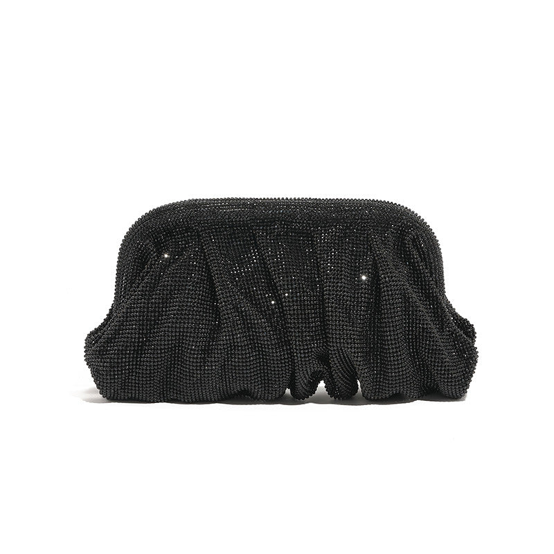 GISELLE CRYSTAL CLUTCH | NOIR