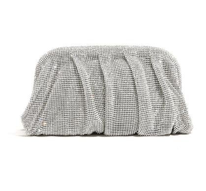 GISELLE CRYSTAL CLUTCH | SILVER