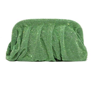 GISELLE CRYSTAL CLUTCH | GREEN