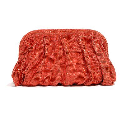 GISELLE CRYSTAL CLUTCH | ORANGE