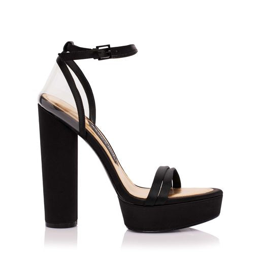 PLATFORM SANDAL 140 MM | NOIR